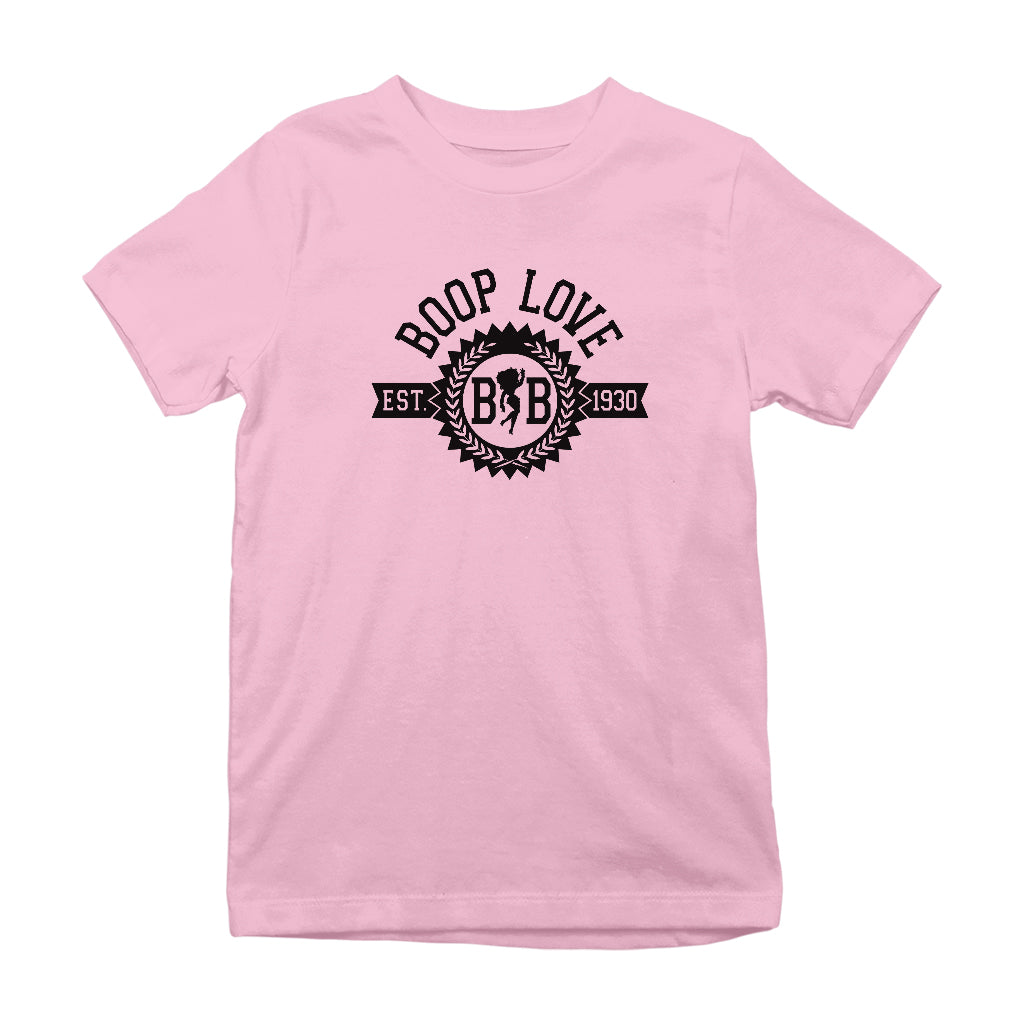 Betty Boop BB Crest Emblem Kids T-Shirt-Betty Boop Shop