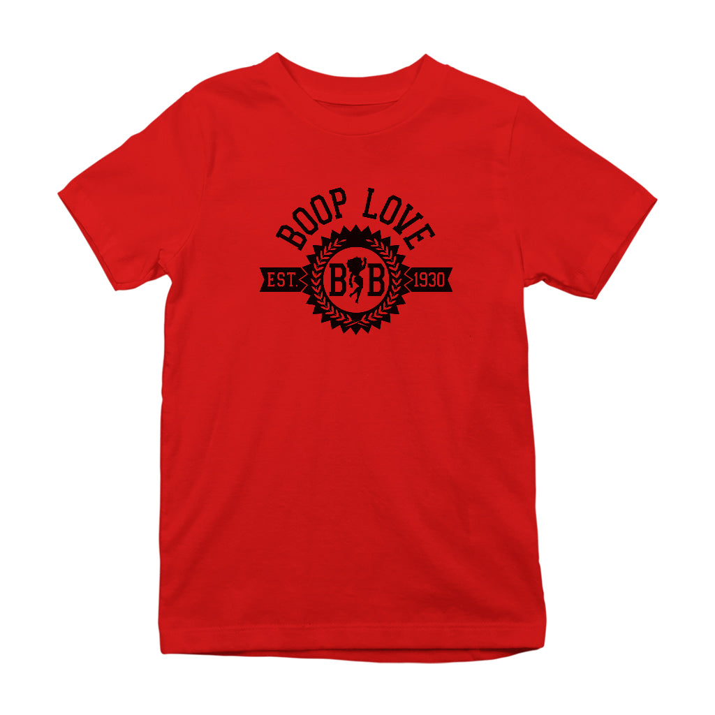Betty Boop BB Crest Emblem Kids T-Shirt-Betty Boop Shop