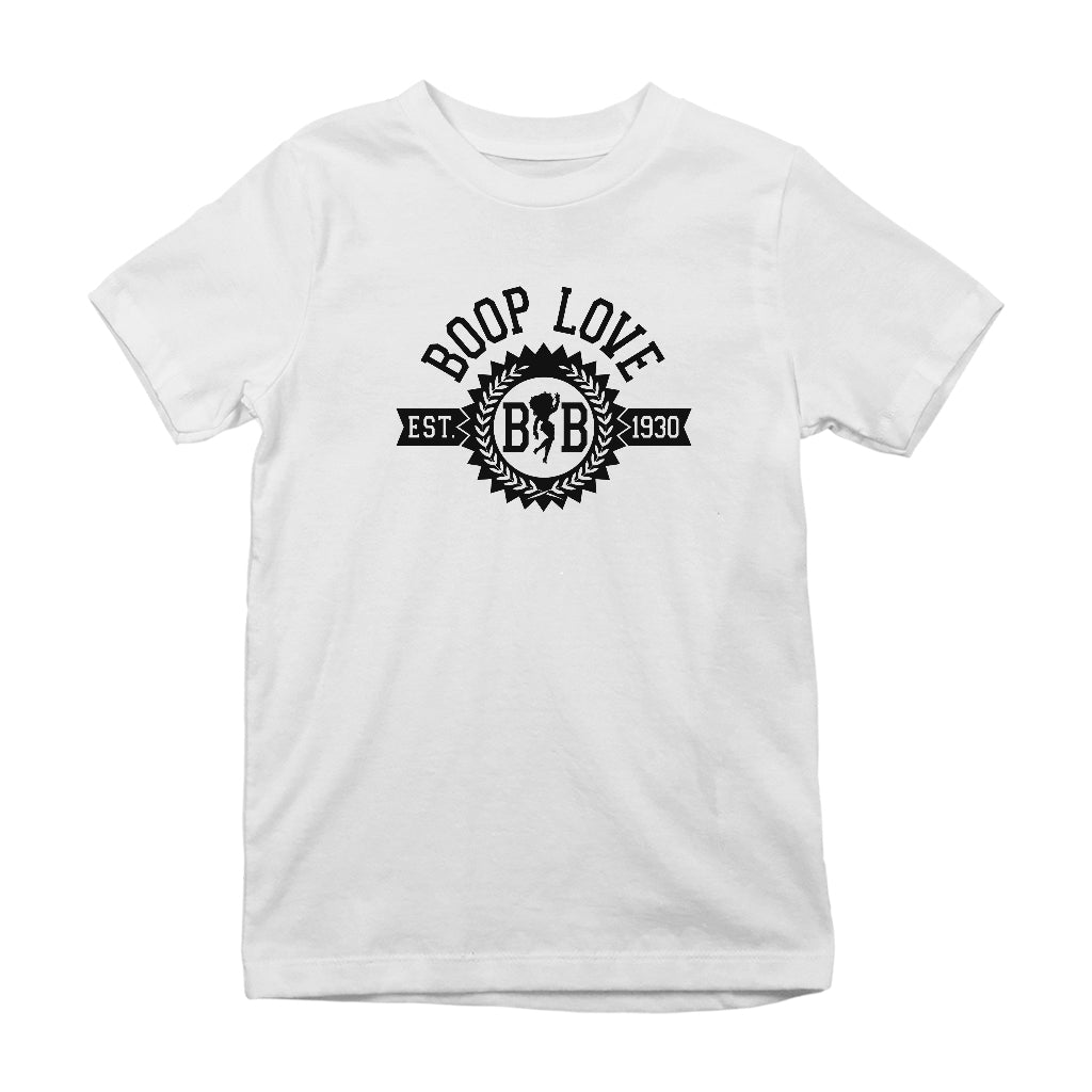 Betty Boop BB Crest Emblem Kids T-Shirt