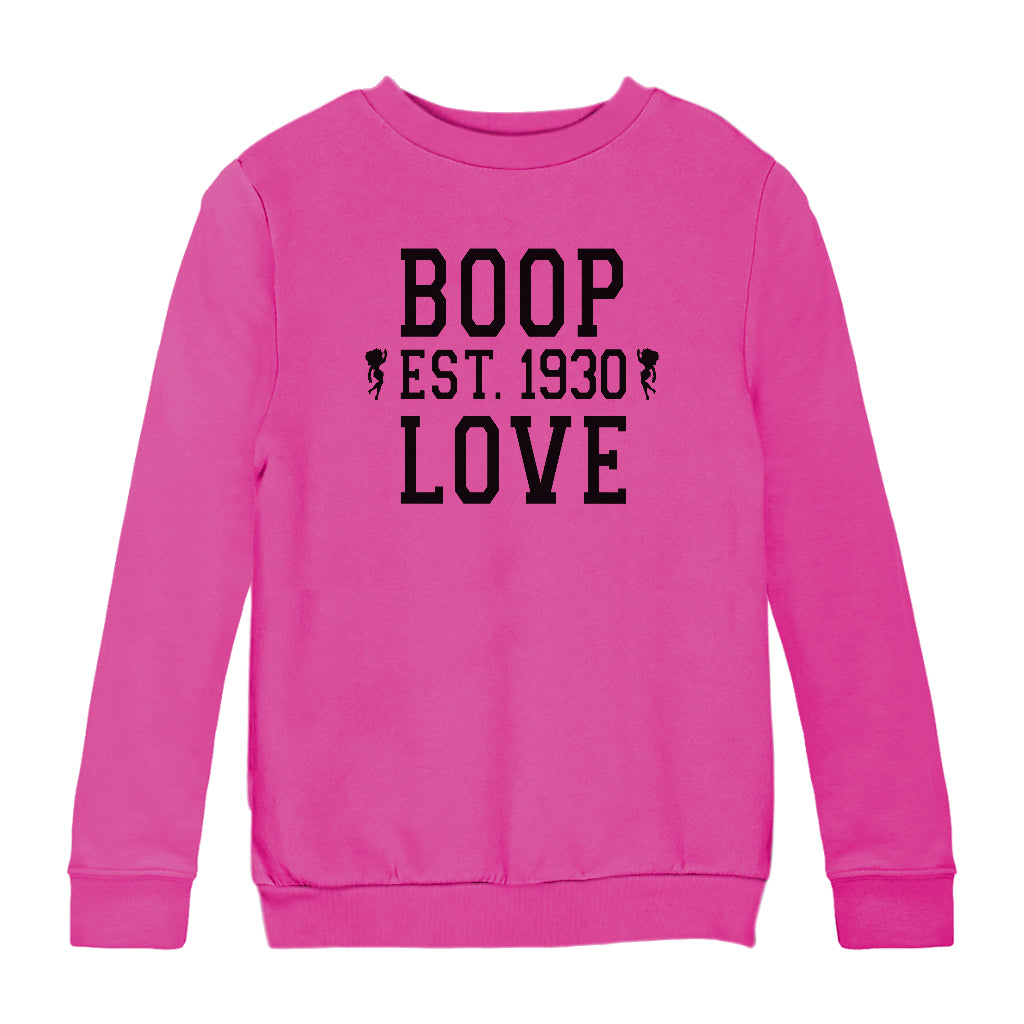Betty Boop Love Est.1930 Kids Sweatshirt-Betty Boop Shop