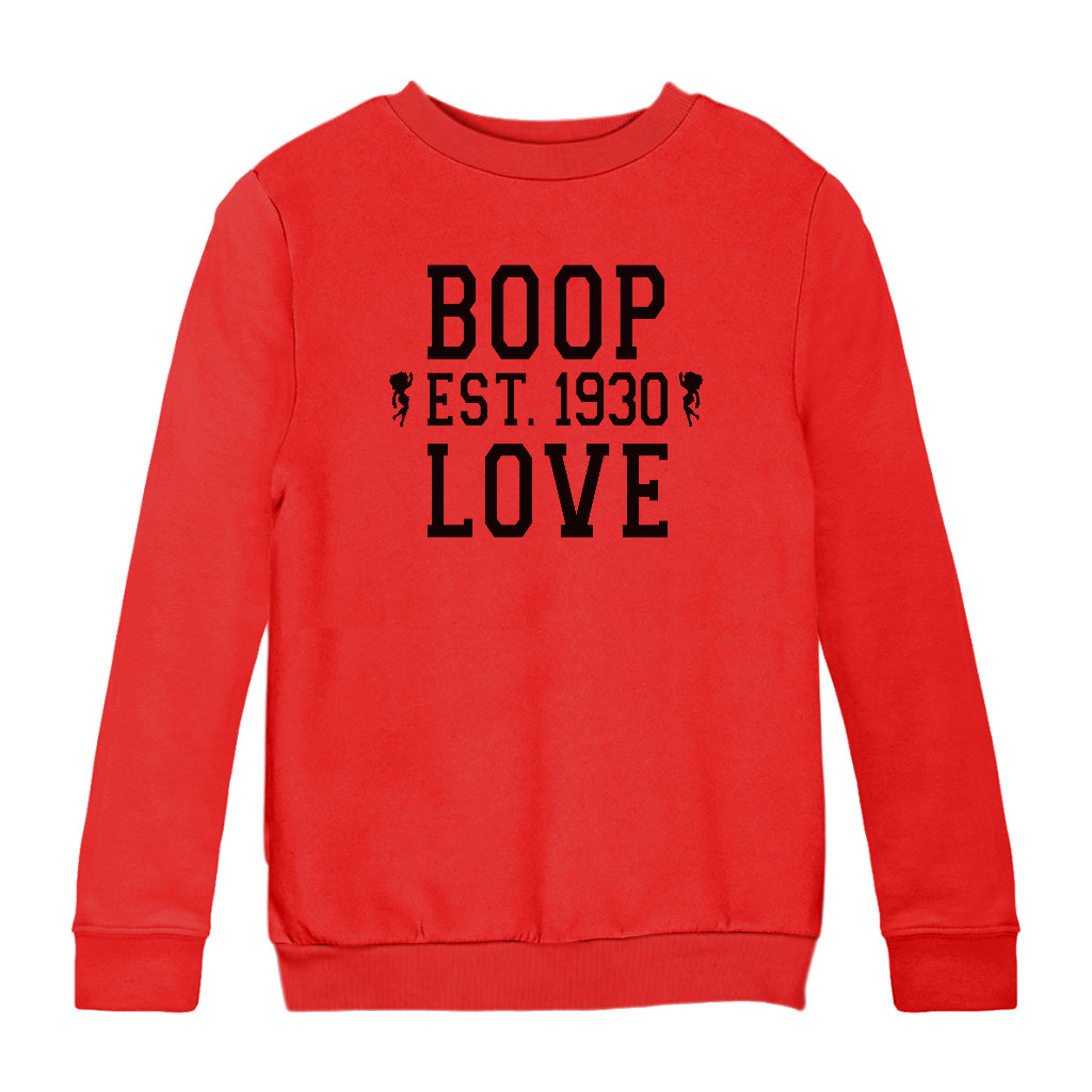 Betty Boop Love Est.1930 Kids Sweatshirt-Betty Boop Shop