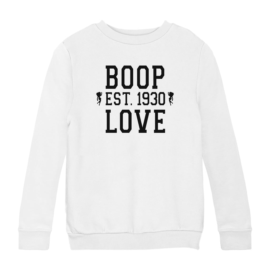 Betty Boop Love Est.1930 Kids Sweatshirt-Betty Boop Shop