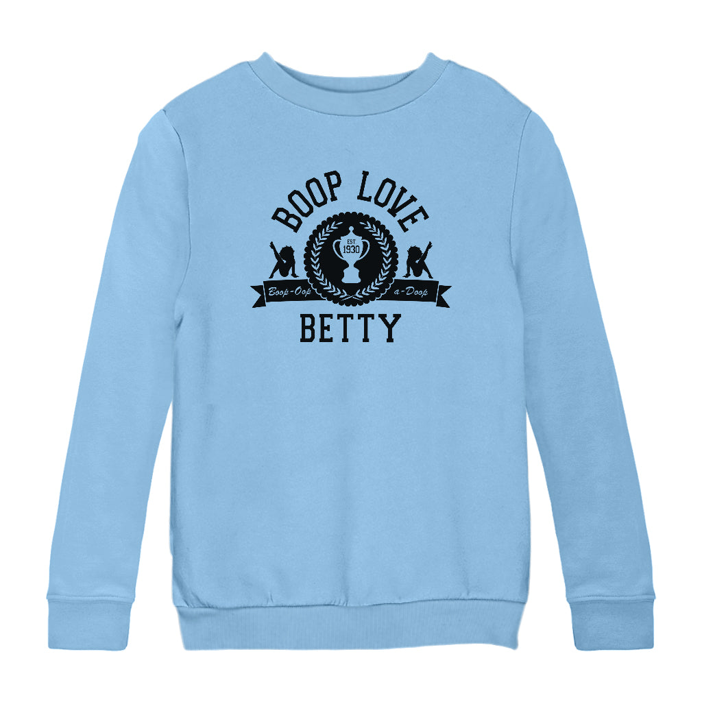Betty Boop Boop Love Est.1930 Kids Sweatshirt-Betty Boop Shop