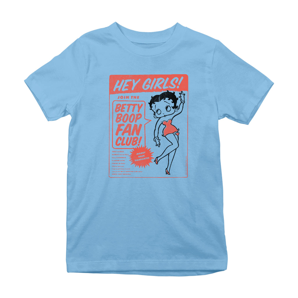 Betty Boop Hey Girls Fan Club Kids T-Shirt-Betty Boop Shop