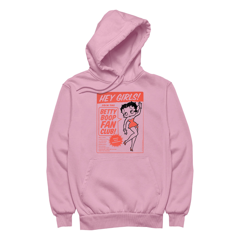 Betty Boop Hey Girls Fan Club Men's Hooded Sweatshirt-Betty Boop Shop