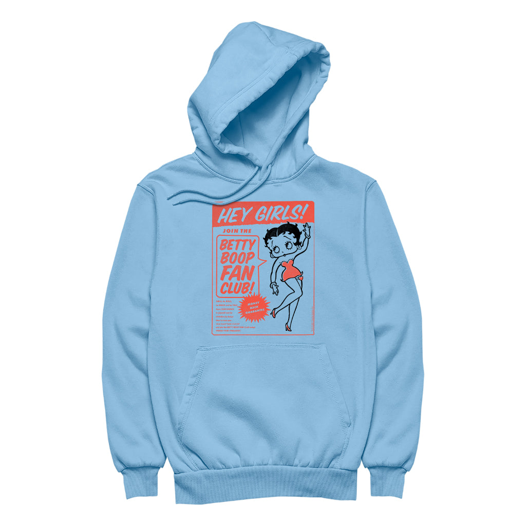 Betty Boop Hey Girls Fan Club Men's Hooded Sweatshirt-Betty Boop Shop