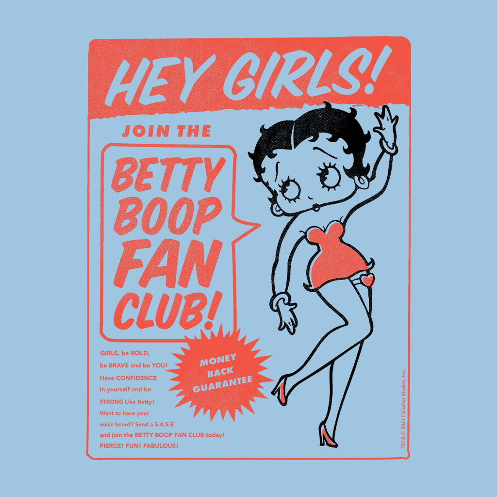 Betty Boop Hey Girls Fan Club Women's T-Shirt-Betty Boop Shop