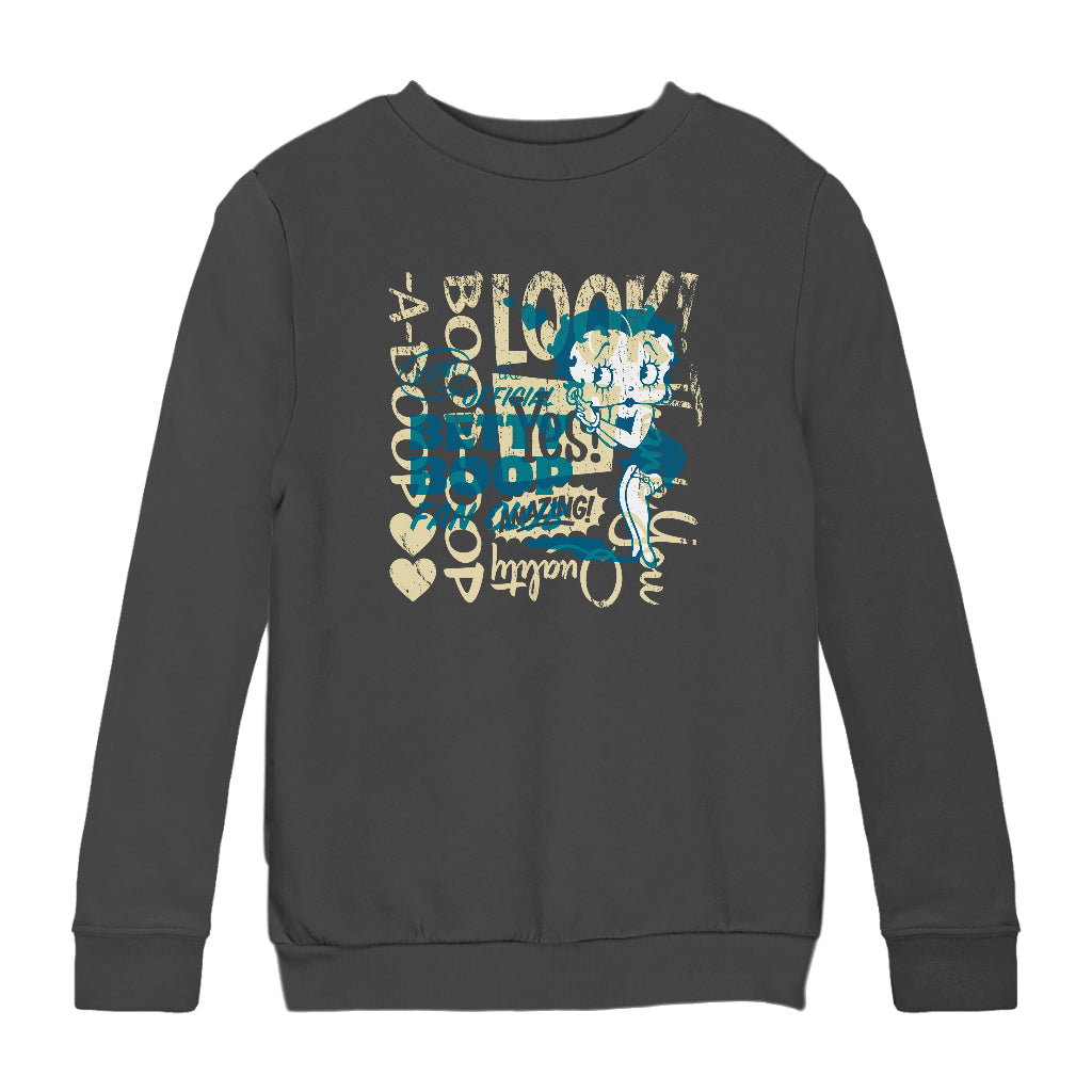 Betty Boop Join The Fan Club Kids Sweatshirt-Betty Boop Shop