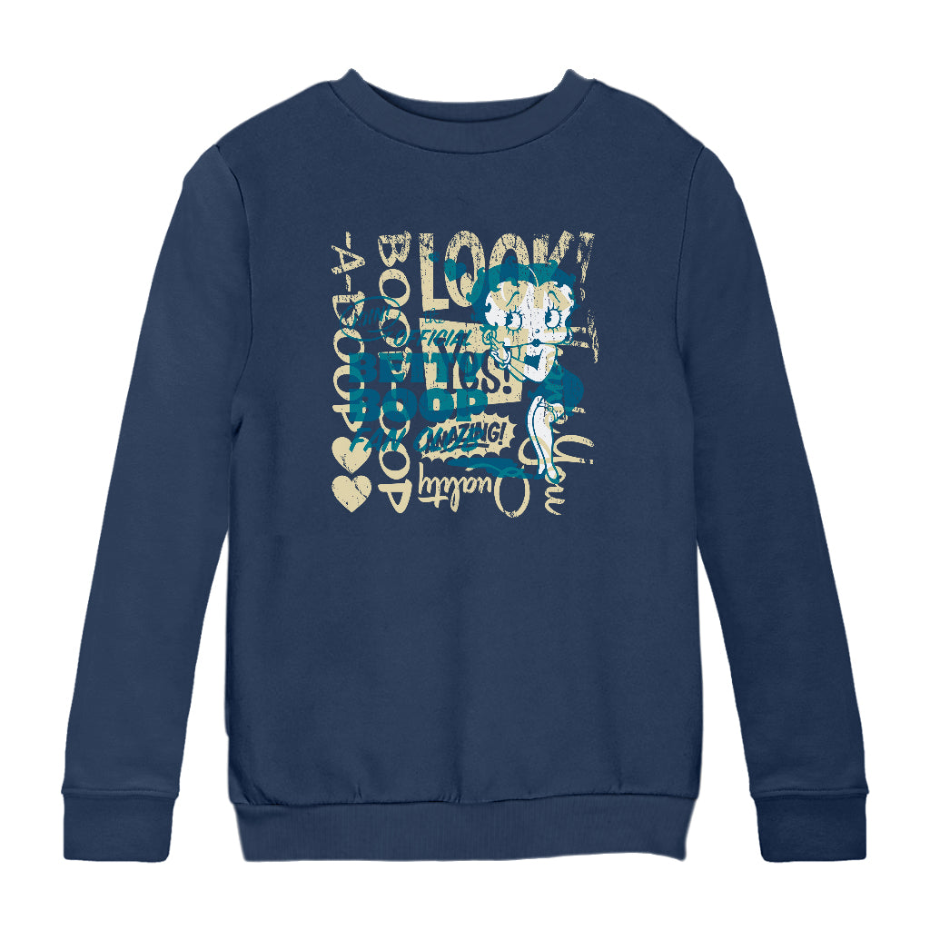 Betty Boop Join The Fan Club Kids Sweatshirt-Betty Boop Shop