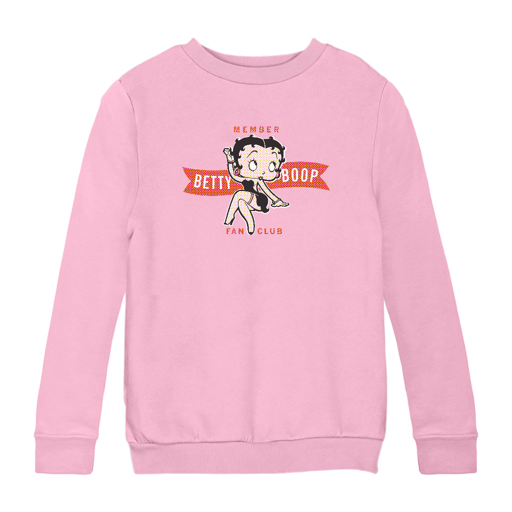 Betty Boop Fan Club Member Kids Sweatshirt