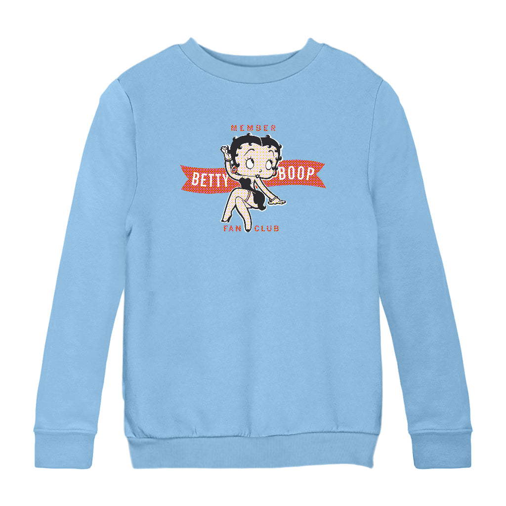 Betty Boop Fan Club Member Kids Sweatshirt-Betty Boop Shop