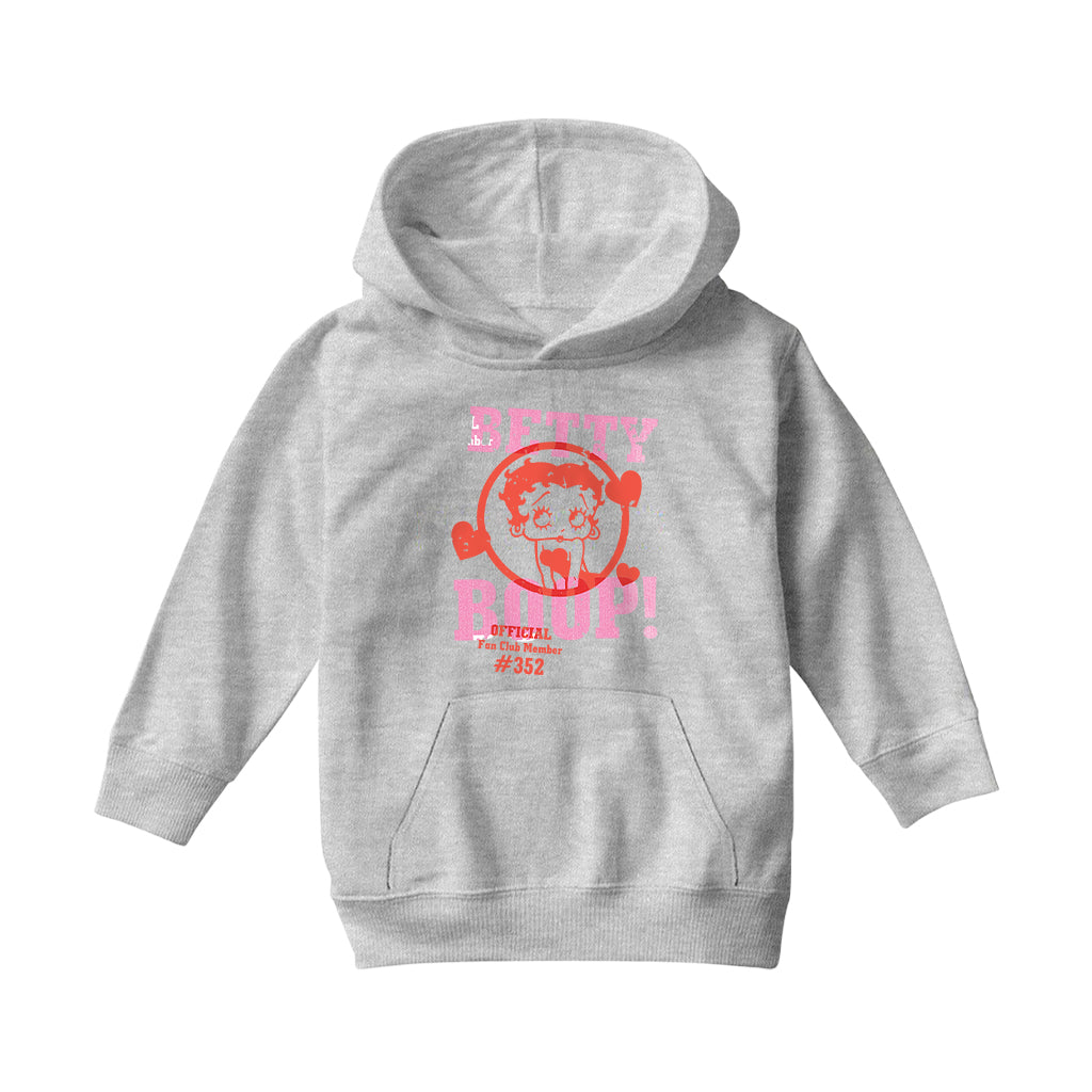 Betty Boop Official Fan Club Member Kids Hooded Sweatshirt
