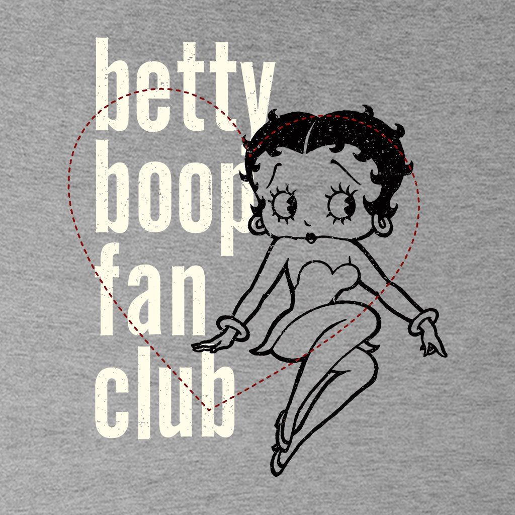Betty Boop Pinstripe Heart Fan Club Kids Sweatshirt-Betty Boop Shop