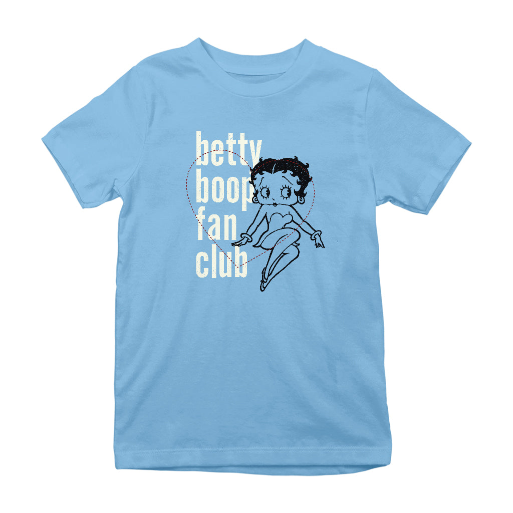 Betty Boop Pinstripe Heart Fan Club Kids T-Shirt-Betty Boop Shop