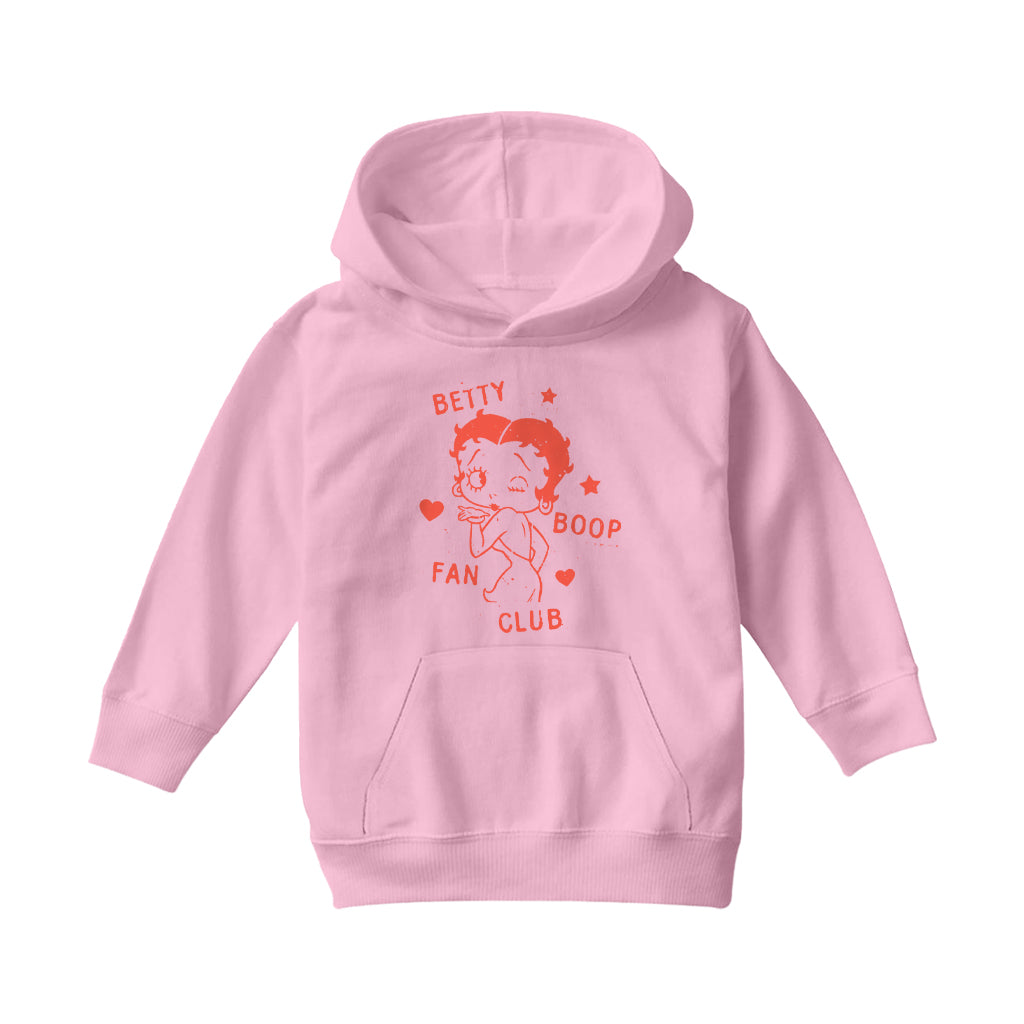 Betty Boop Fan Club Stamp Kids Hooded Sweatshirt