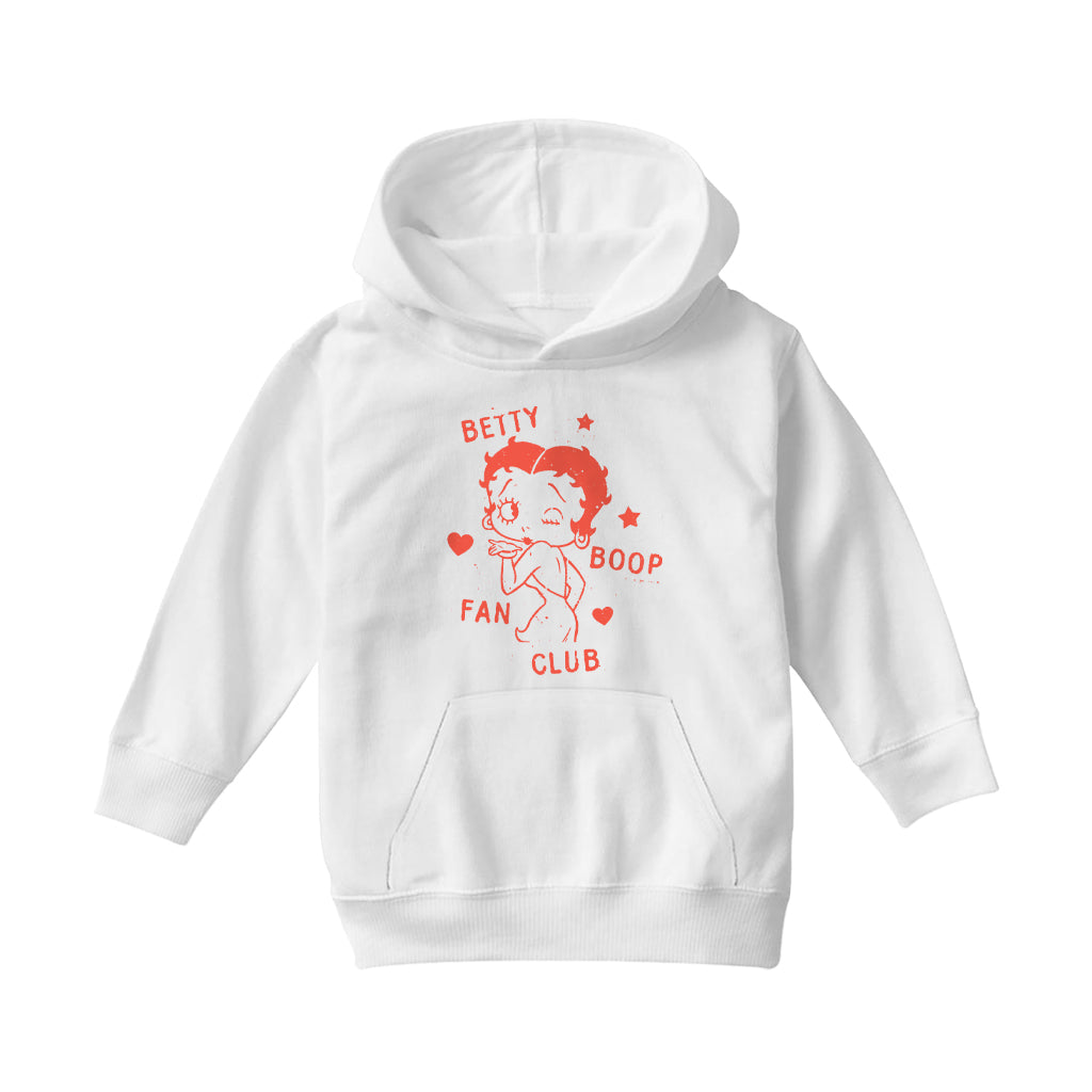 Betty Boop Fan Club Stamp Kids Hooded Sweatshirt-Betty Boop Shop