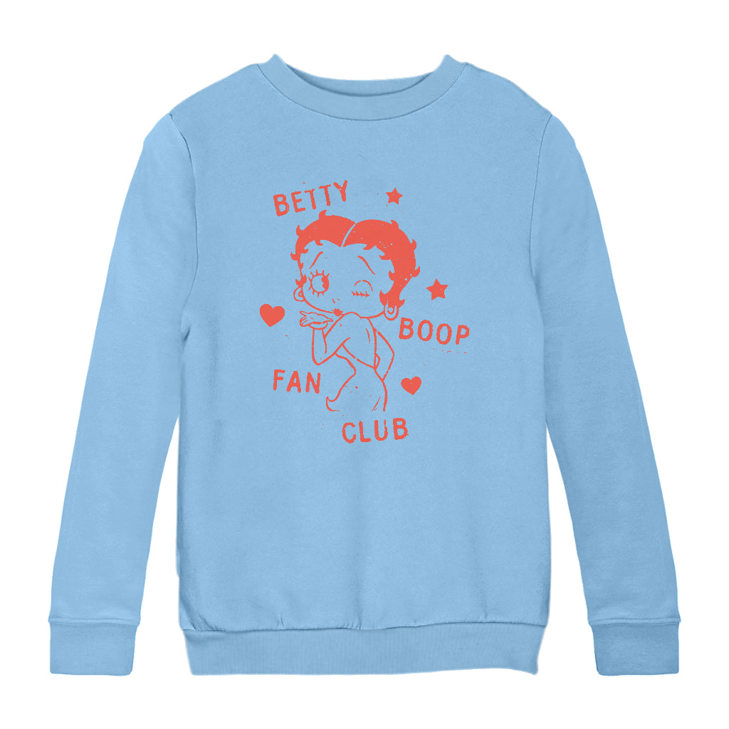 Betty Boop Fan Club Stamp Kids Sweatshirt-Betty Boop Shop