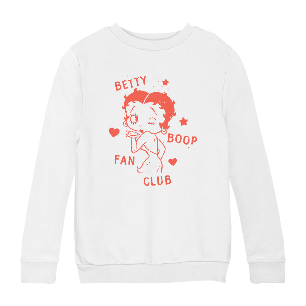 Betty Boop Fan Club Stamp Kids Sweatshirt-Betty Boop Shop