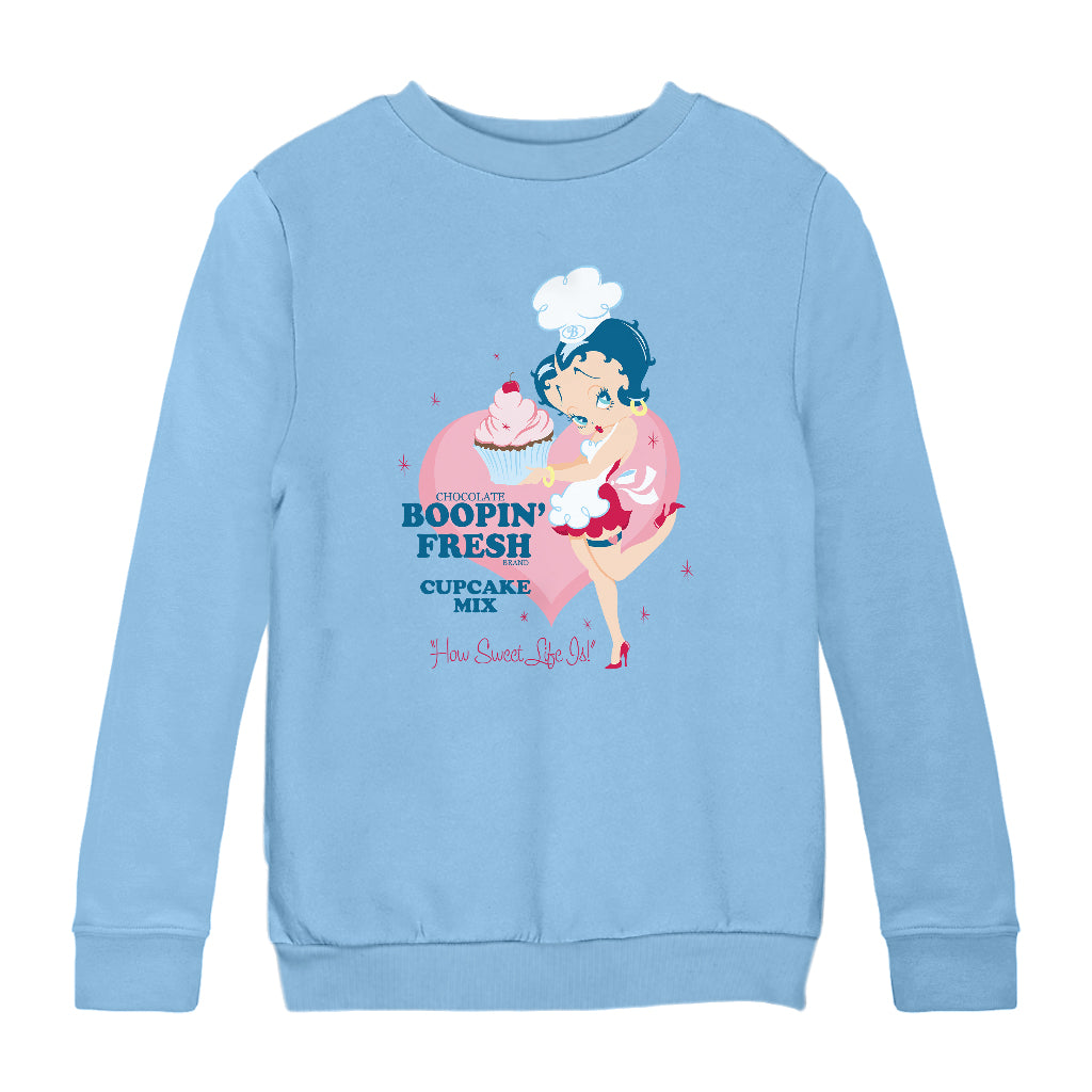 Betty Boop Cupcake Mix Kids Sweatshirt-Betty Boop Shop
