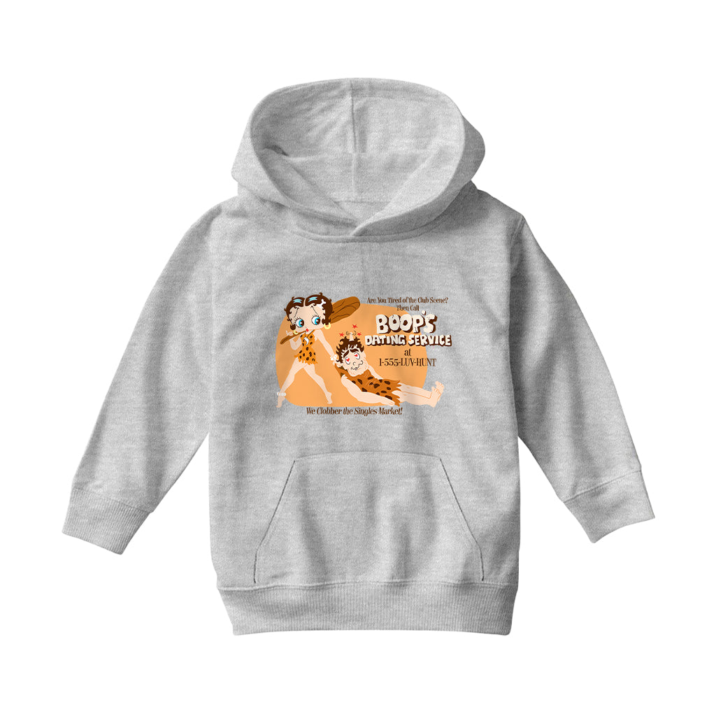 Betty Boop Dating Services Kids Hooded Sweatshirt