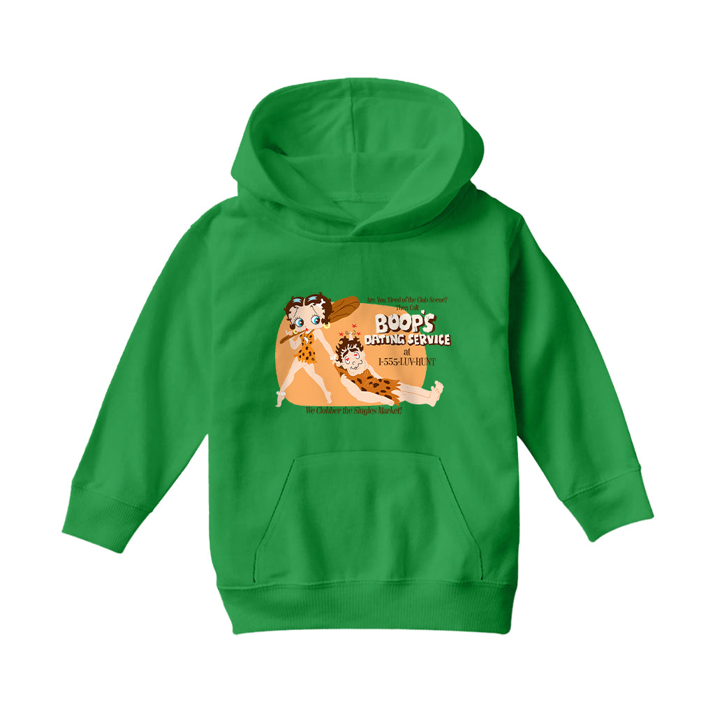 Betty Boop Dating Services Kids Hooded Sweatshirt