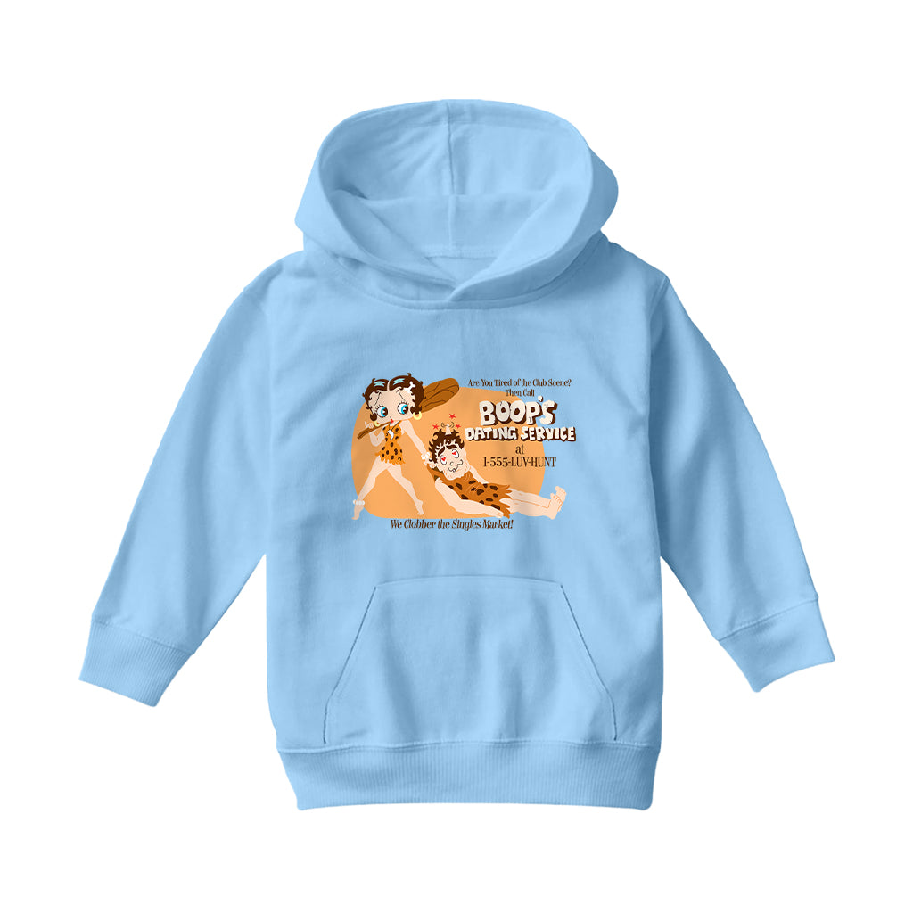 Betty Boop Dating Services Kids Hooded Sweatshirt-Betty Boop Shop