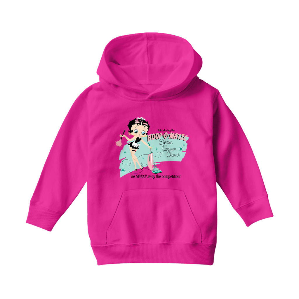 Betty Boop Cleaning Services Kids Hooded Sweatshirt-Betty Boop Shop