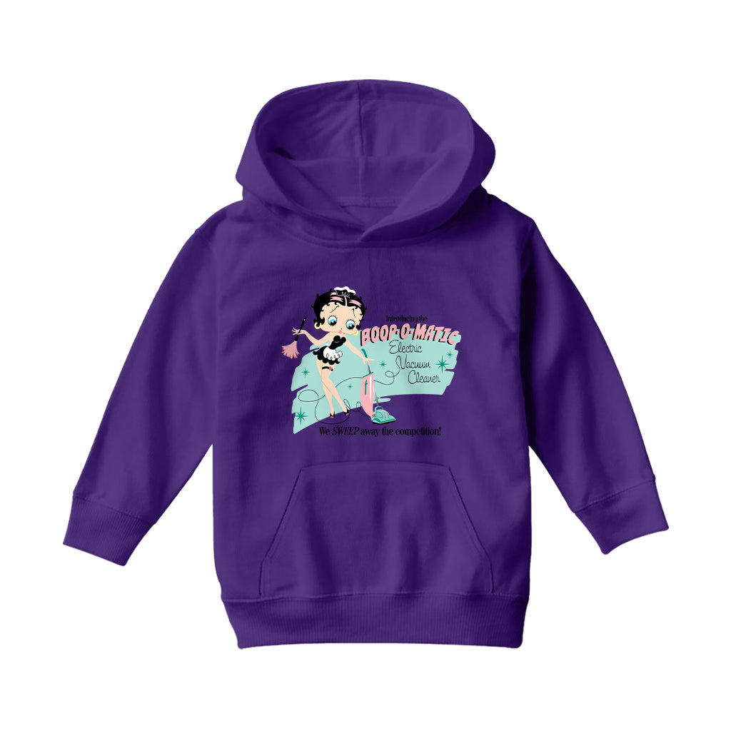 Betty Boop Cleaning Services Kids Hooded Sweatshirt-Betty Boop Shop