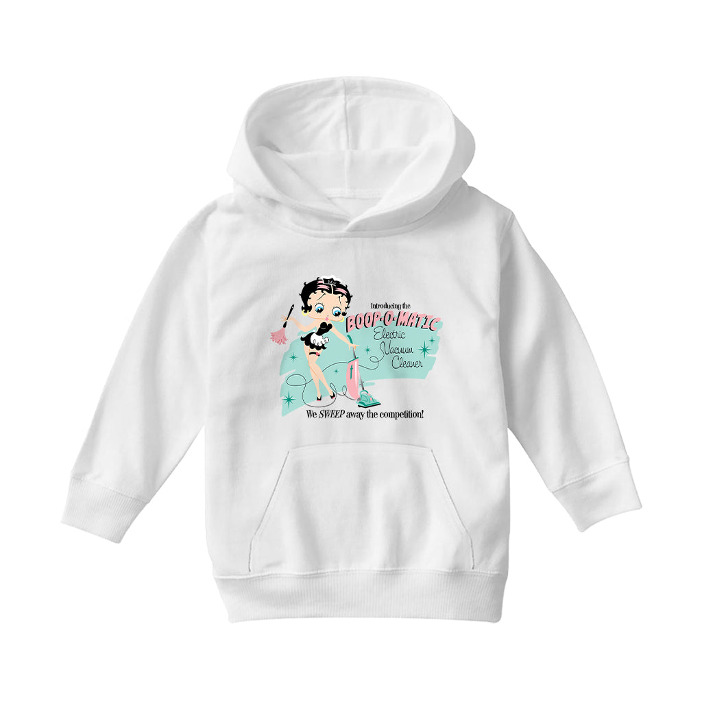 Betty Boop Cleaning Services Kids Hooded Sweatshirt