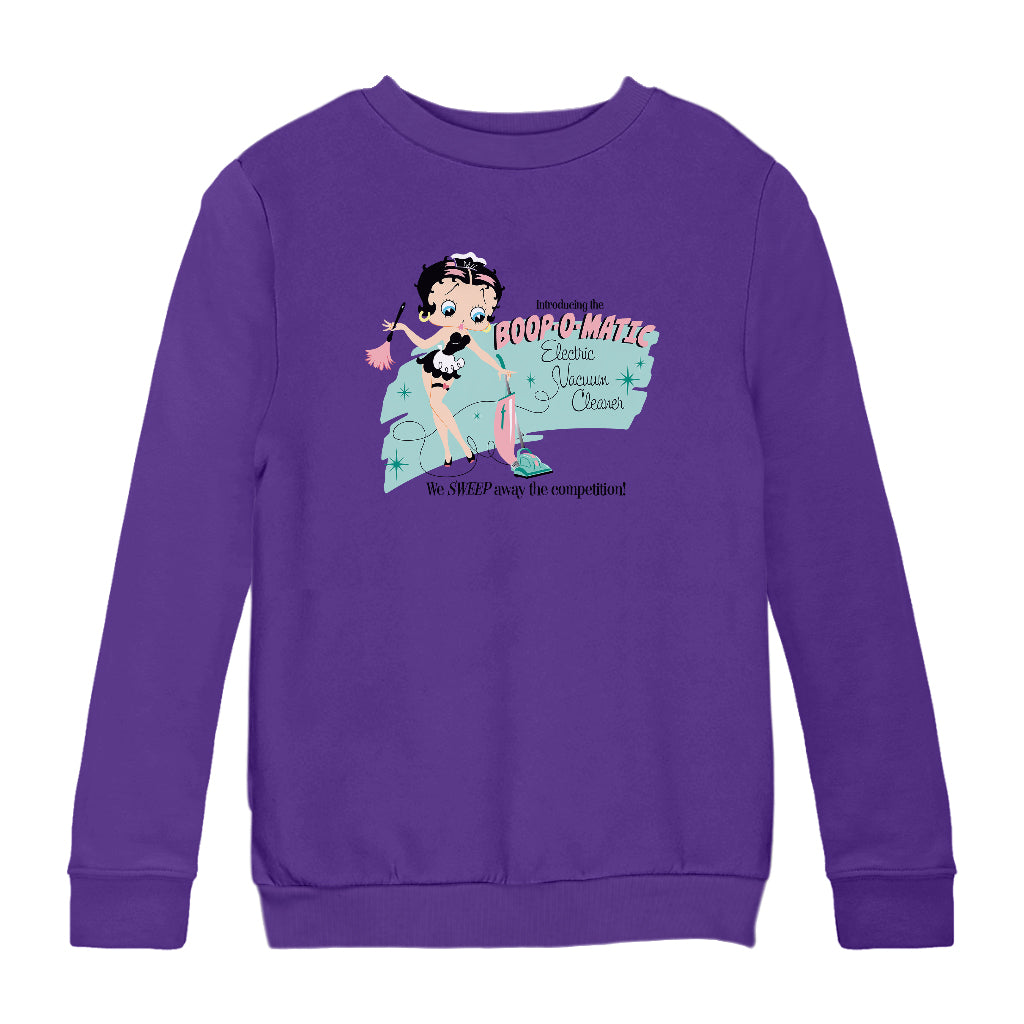 Betty Boop Cleaning Services Kids Sweatshirt-Betty Boop Shop