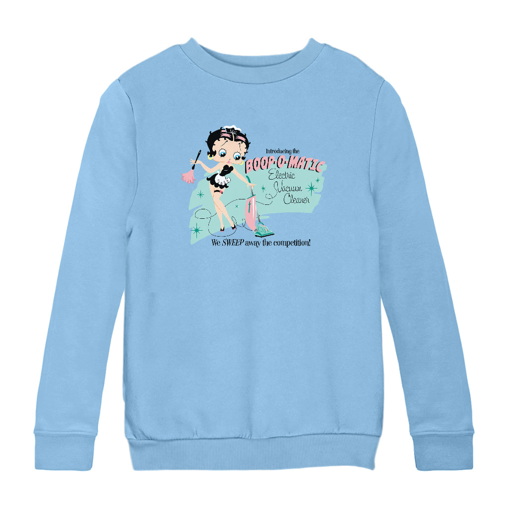 Betty Boop Cleaning Services Kids Sweatshirt-Betty Boop Shop