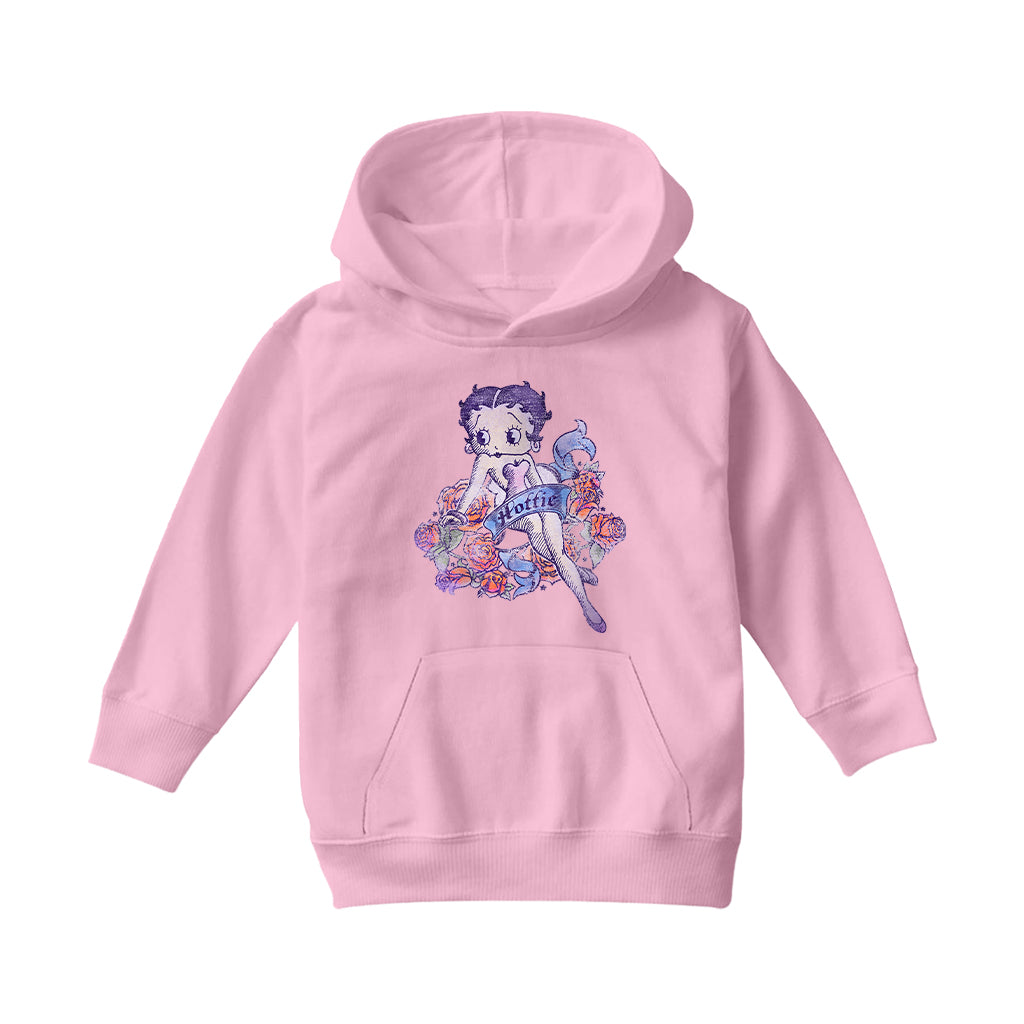 Betty Boop Hottie Tattoo Kids Hooded Sweatshirt