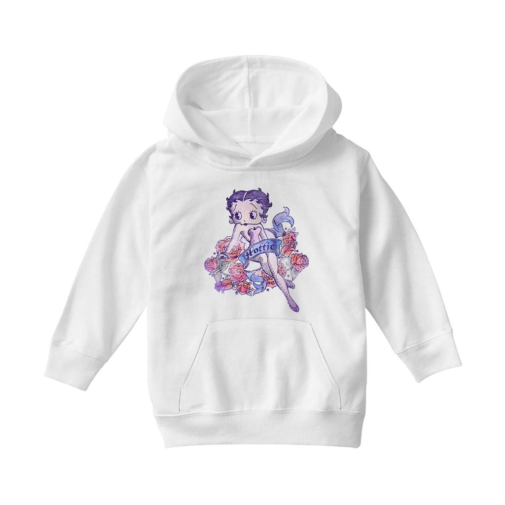 Betty Boop Hottie Tattoo Kids Hooded Sweatshirt-Betty Boop Shop
