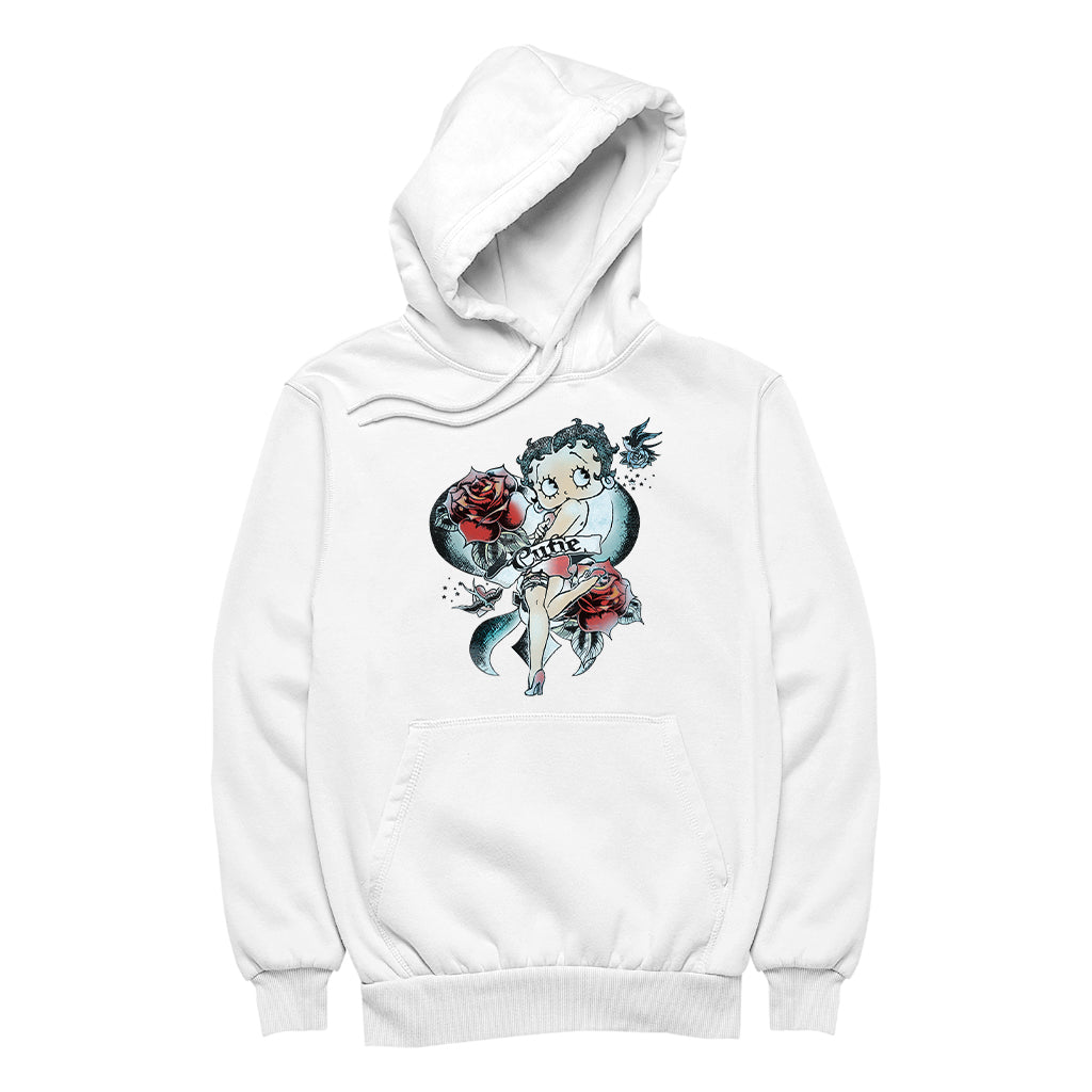 Betty Boop Hottie Cutie Tattoo Men's Hooded Sweatshirt