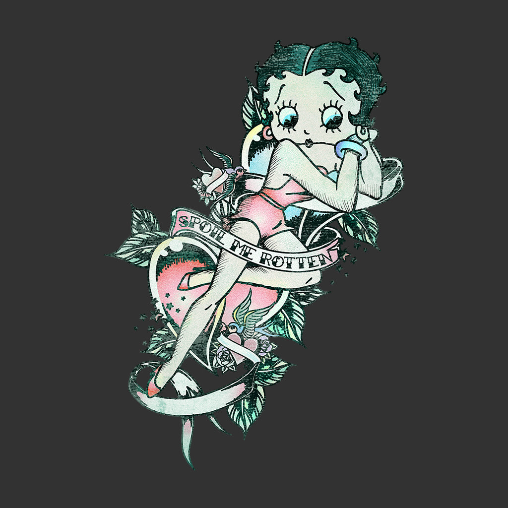 Betty Boop Spoil Me Tattoo Kids Sweatshirt-Betty Boop Shop