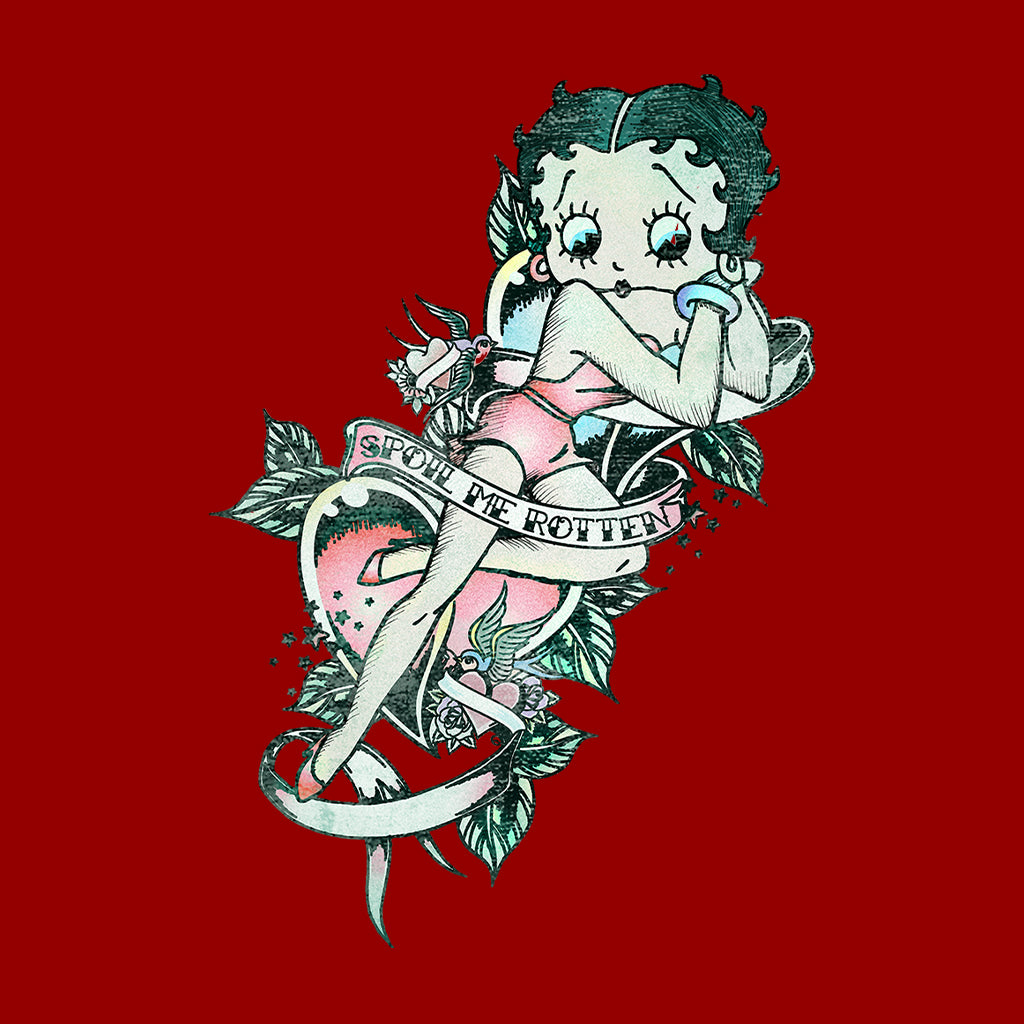Betty Boop Spoil Me Tattoo Kids Hooded Sweatshirt-Betty Boop Shop