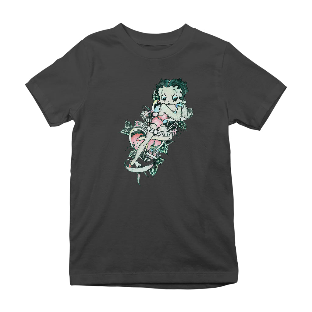 Betty Boop Spoil Me Tattoo Kids T-Shirt-Betty Boop Shop