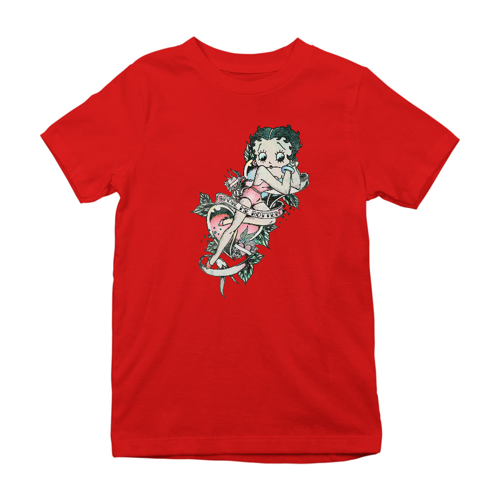 Betty Boop Spoil Me Tattoo Kids T-Shirt