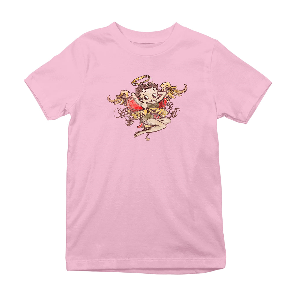 Betty Boop Lil Angel Tattoo Kids T-Shirt-Betty Boop Shop