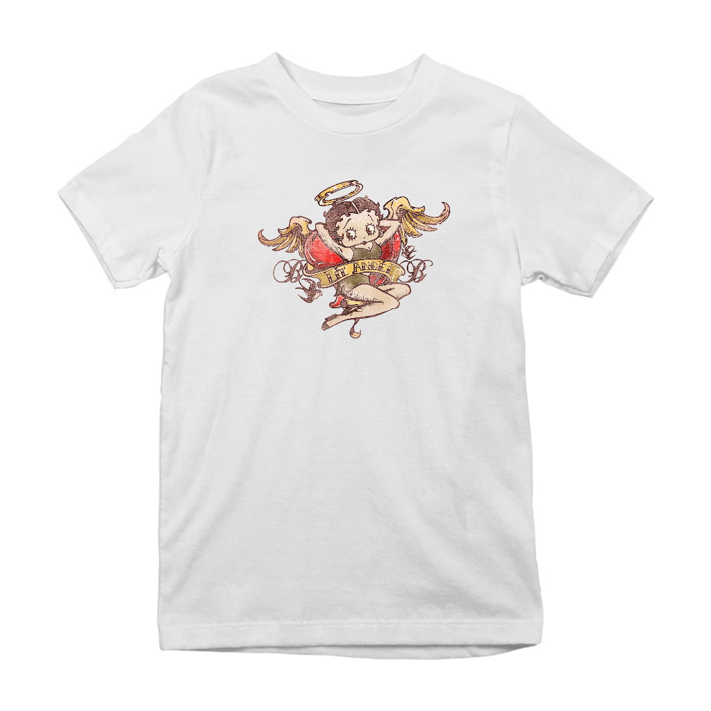 Betty Boop Lil Angel Tattoo Kids T-Shirt-Betty Boop Shop