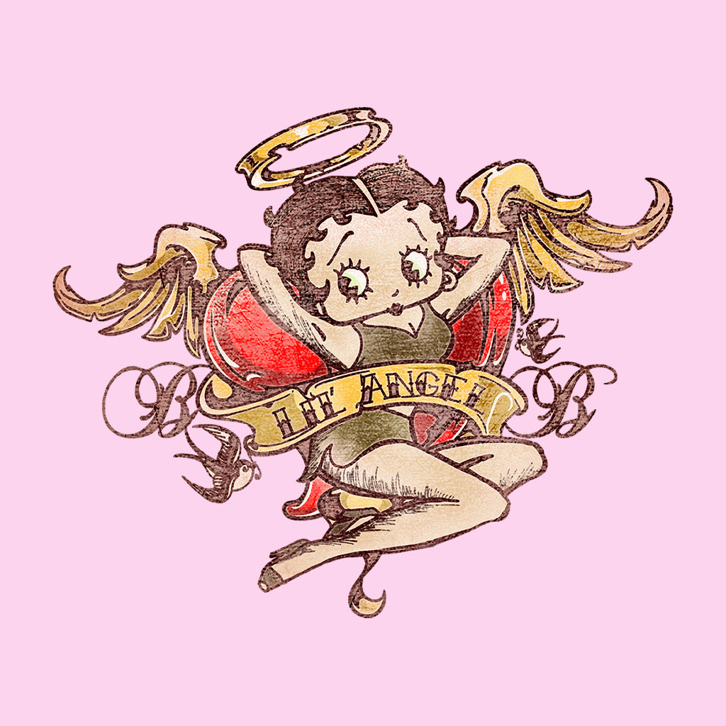 Betty Boop Lil Angel Tattoo Women's T-Shirt-Betty Boop Shop