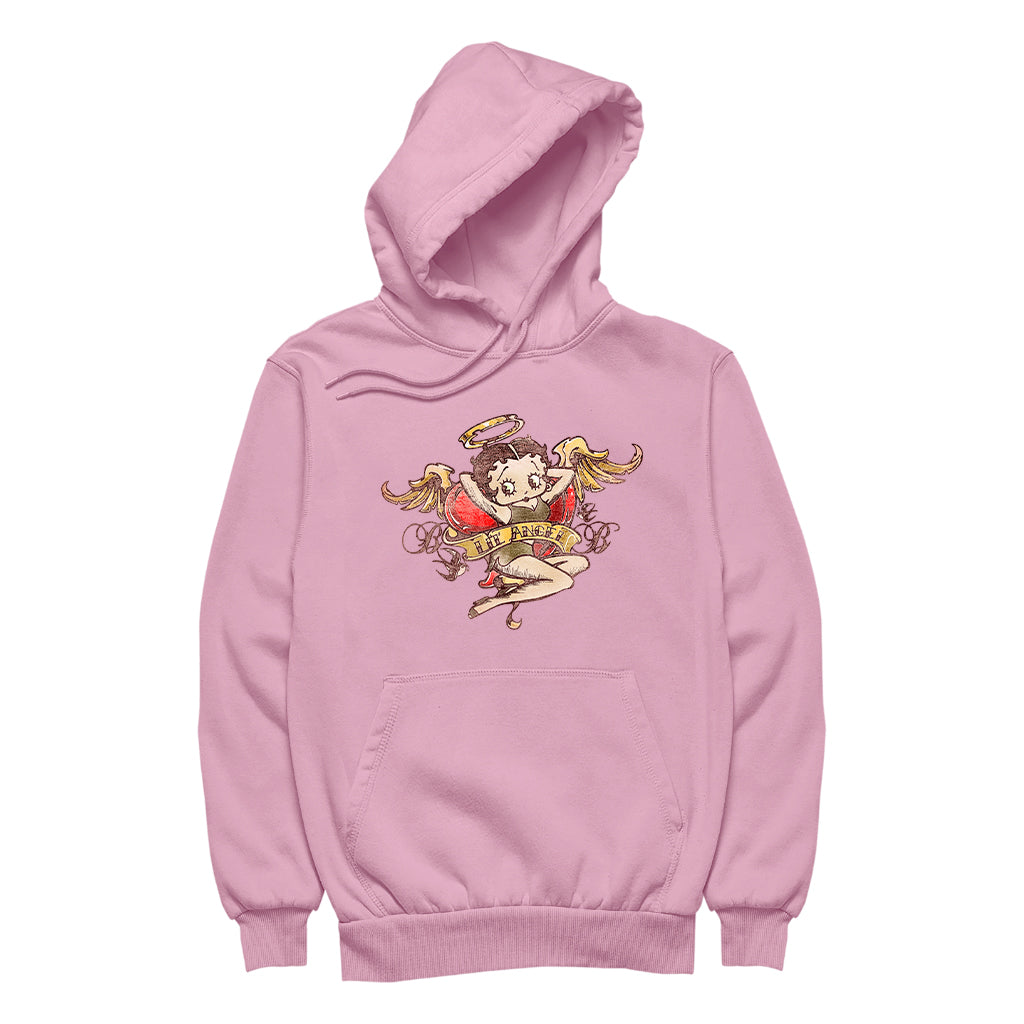 Betty Boop Lil Angel Tattoo Men's Hooded Sweatshirt-Betty Boop Shop