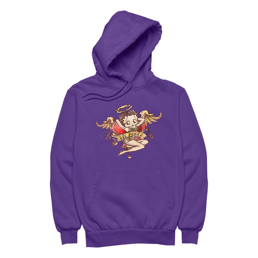 Betty Boop Lil Angel Tattoo Men's Hooded Sweatshirt-Betty Boop Shop