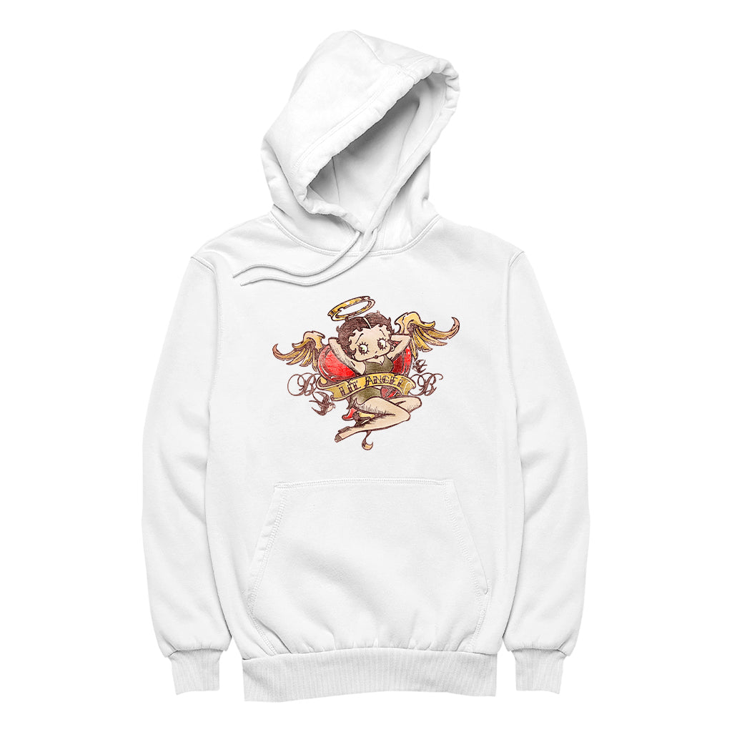 Betty Boop Lil Angel Tattoo Men's Hooded Sweatshirt-Betty Boop Shop