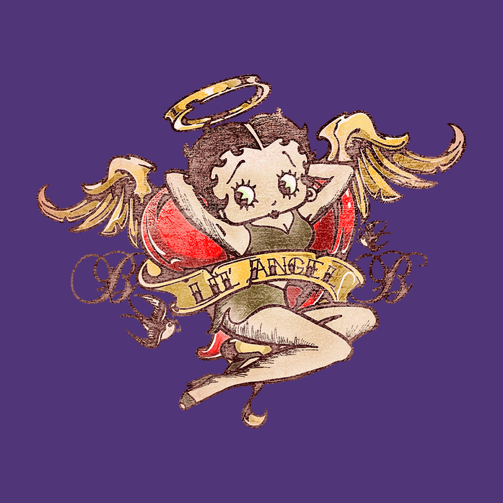 Betty Boop Lil Angel Tattoo Women's Hooded Sweatshirt-Betty Boop Shop