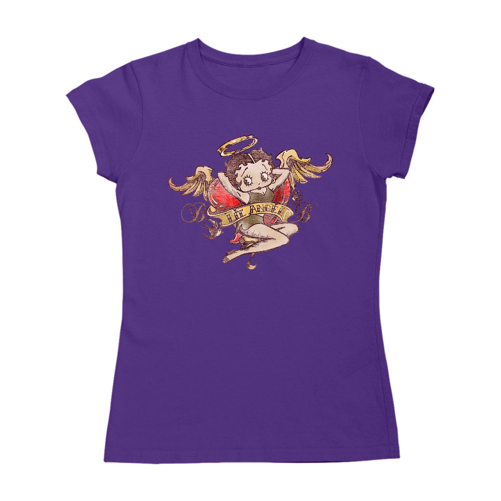 Betty Boop Lil Angel Tattoo Women's T-Shirt-Betty Boop Shop