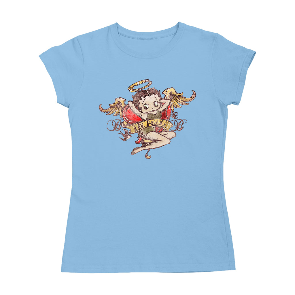 Betty Boop Lil Angel Tattoo Women's T-Shirt-Betty Boop Shop