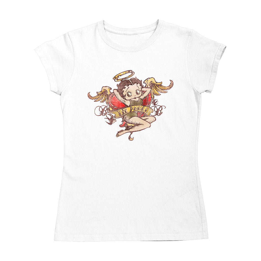 Betty Boop Lil Angel Tattoo Women's T-Shirt-Betty Boop Shop