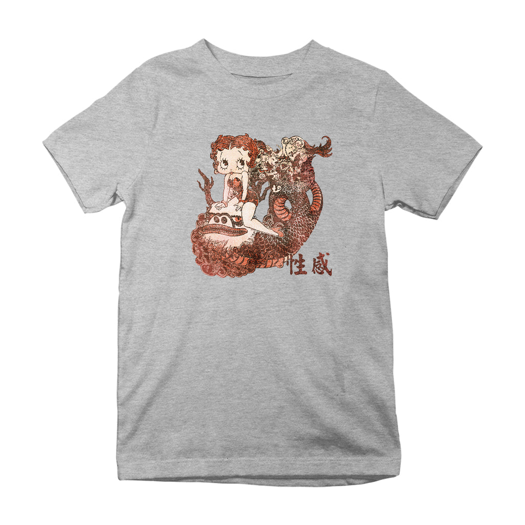 Betty Boop Dragon Tattoo Kids T-Shirt