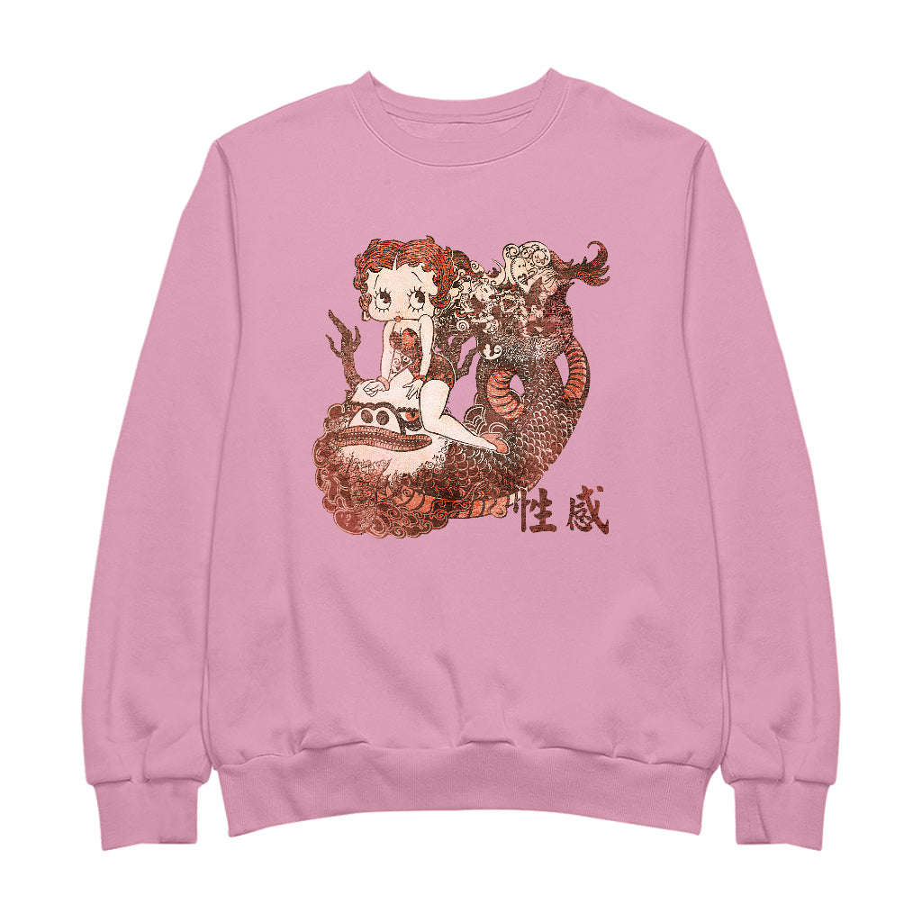 Betty Boop Dragon Tattoo Women's Sweatshirt-Betty Boop Shop